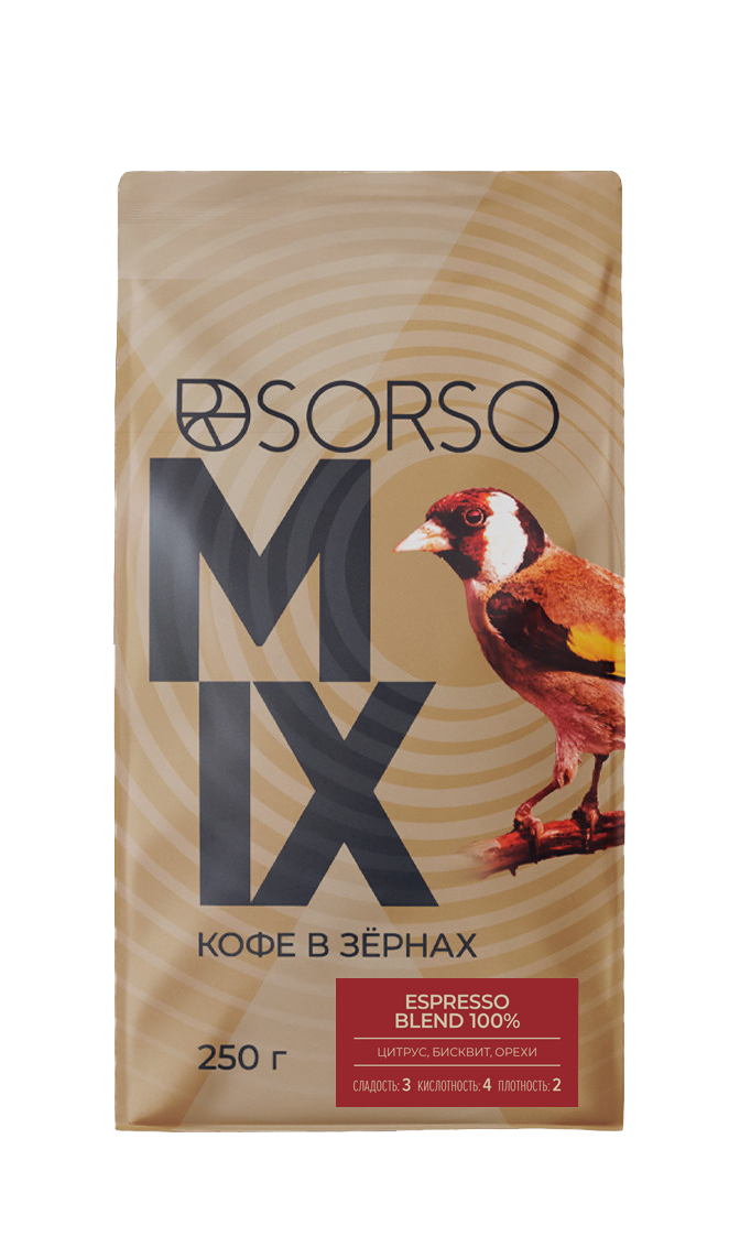 Кофе SORSO Espresso Blend 100%  250 гр. Кофе SORSO Espresso Blend 100%  250 гр.
